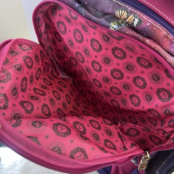 Nicole Lee USA Unicorn Rolling Large Backpack W Computer Compartment NWT - Picture 9 of 14